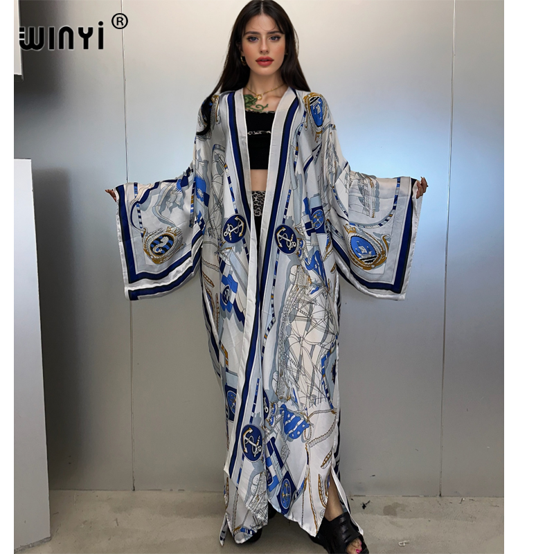 Cover Up Kaftan - WINYI kimono de verano, caftán, ropa