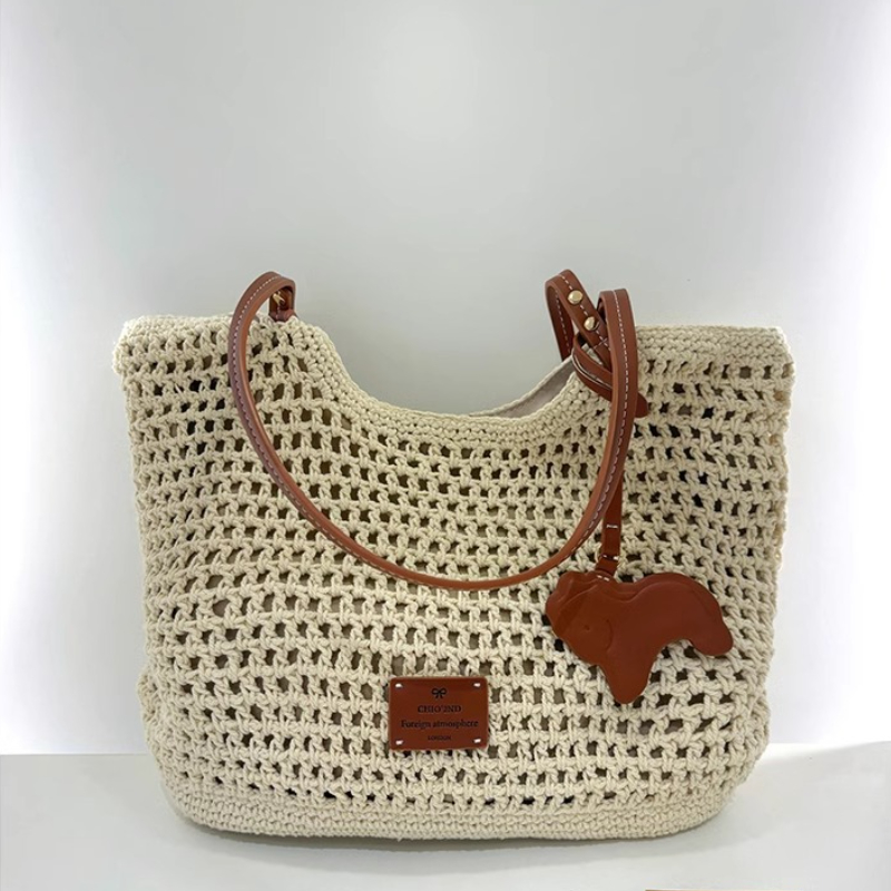 Bolso de mano tejido de playa  - Tote Bag Beach reseña y precio