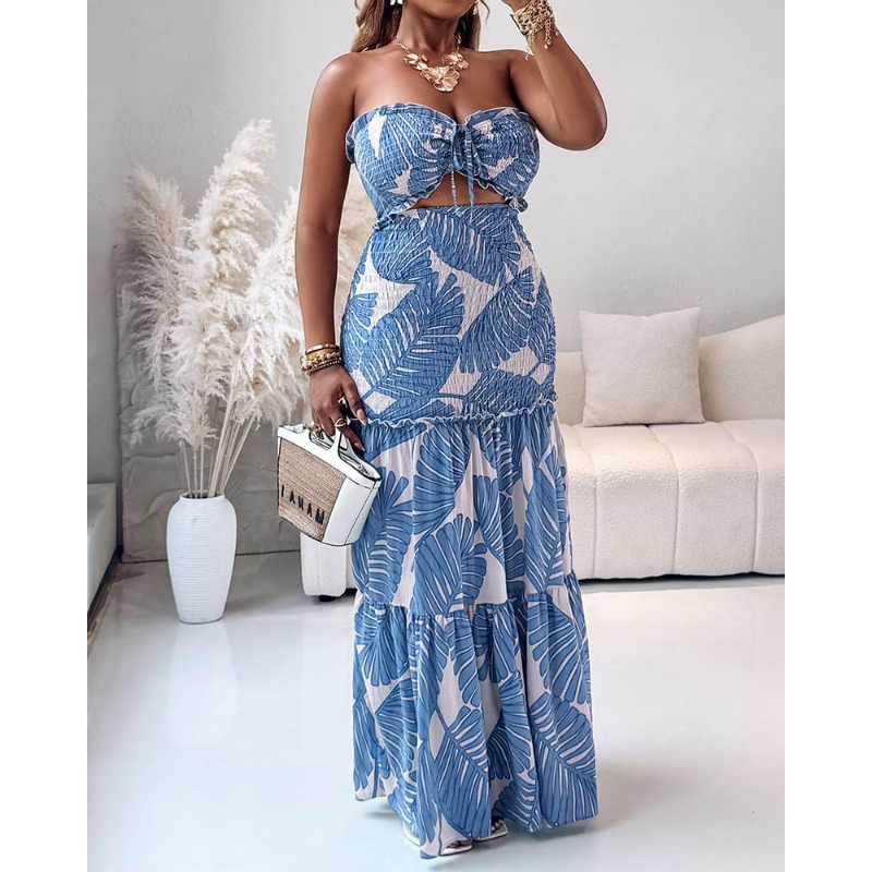 Vestido Maxi Floral de Vacacio - Maxi Dress Halter reseña y precio