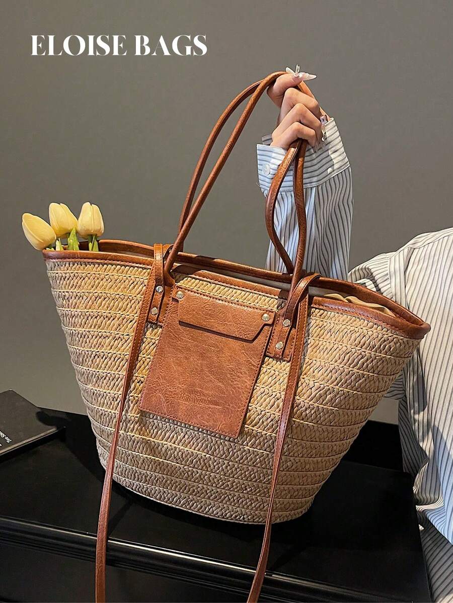 Bolso Tote Tejido de Gran Capa - Tote Bag Beach reseña y precio